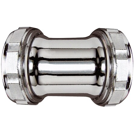 All-Source Double Slip 1-1/2 In. Chrome-Plated Brass Straight Coupling 670K